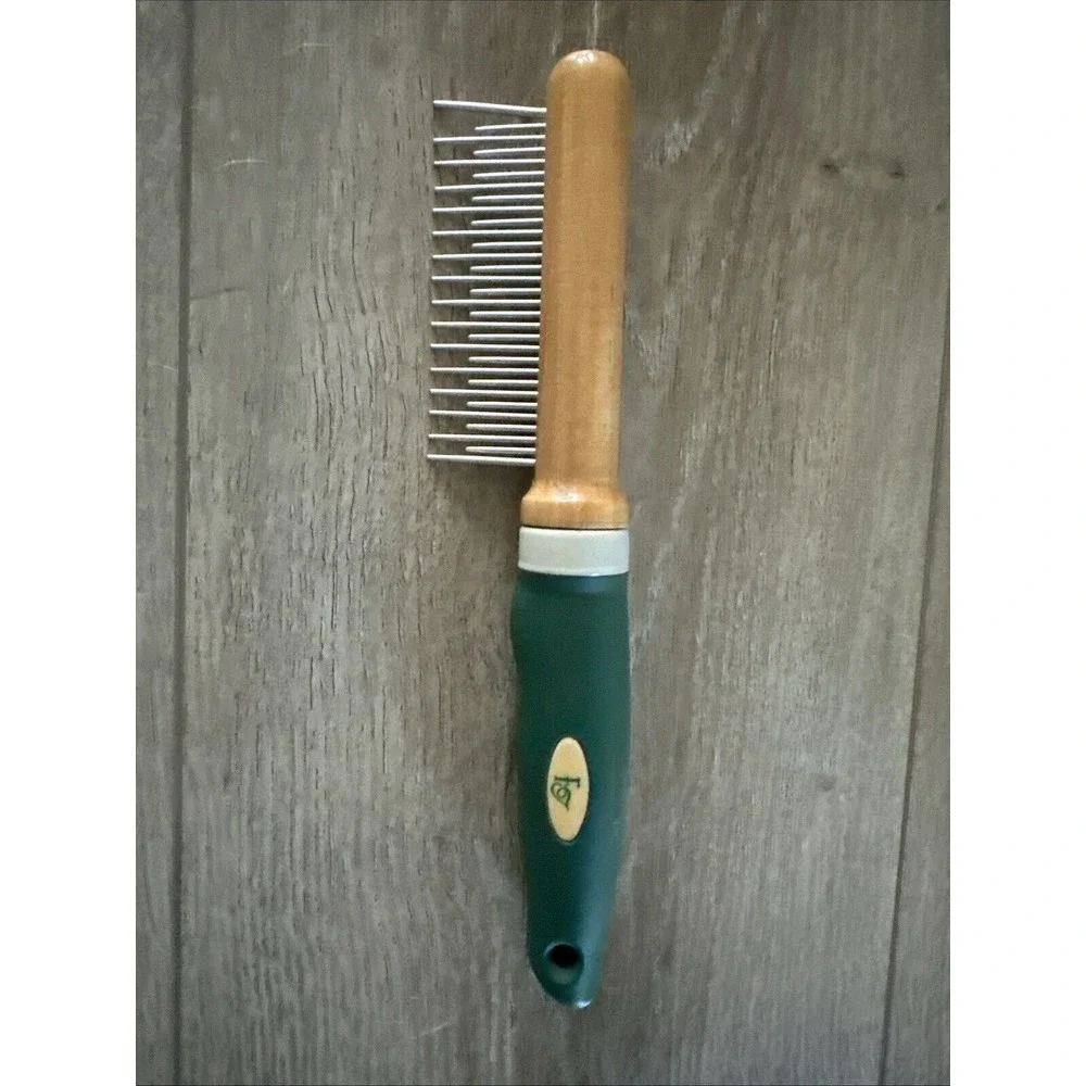 Pet Grooming‎ Comb Brush Stainless Steel Soft Rubber Handle